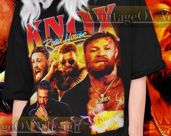 Nouveautés super fraîches T-shirt Knox, t-shirt hommage à Conor McGregor des années 90, film avec le personnage de Knox 2024, The Fighters, cadeau femme homme, vêtements de l'an 2000