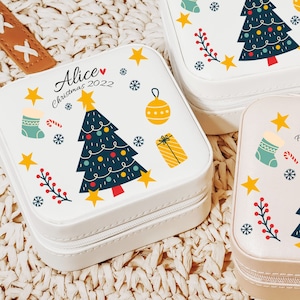 Personalisierte erste Weihnachten Schmuckschatulle für sie für Mädchen 1