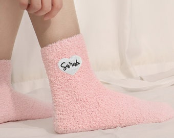 Personalised Embroidery Socks, Custom Stockings, Unisex Custom Socks, Bridesmaid Gifts, Socks with Name Embroidery