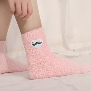 Personalised Embroidery Socks, Custom Stockings, Unisex Custom Socks, Bridesmaid Gifts, Socks with Name Embroidery image 1