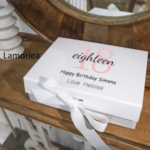 Geburtstags-Geschenk-Box mit Deckel, personalisiertes Geschenk für sie, individuelles Geschenk, 18.21.30.40.50.60.Geburtstagsgeschenk