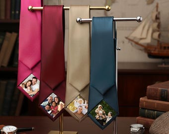 Personalized Photo Necktie, Custom Father Tie, Father’s Day Gift, Picture Tie for Dad, Face Tie for Dad, Gift for Him, Necktie for Men