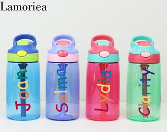 Regalo per il ritorno a scuola, borraccia personalizzata da 16 once per bambini, tazza per bambini, regalo per bambini, bomboniere per bambini, borraccia scolastica con nome