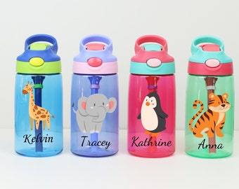 Cadeau de retour à l'école, gourde personnalisée pour enfants de 16 oz, tasse pour enfants, cadeau pour enfants, cadeaux pour enfants, gourde d'école avec nom