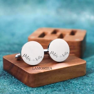 Personalised Engraved Groom Groomsmen Bestman Cufflinks Wedding Cufflinks Personalized Cufflinks Wedding favors Cufflinks