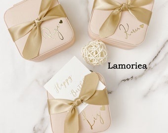 Custom Bridesmaid jewelry box,Personalized Jewellery box, Travel Jewelry case, Travel jewelry box with name,Bridesmaid proposal,Wedding Gift