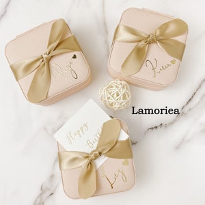 Portagioielli personalizzato per damigelle d'onore, portagioielli personalizzato, portagioielli da viaggio, portagioielli da viaggio con nome, proposta di damigella d'onore, regalo di nozze