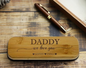 Personalised Wood Pen, Daddy Gifts, Grandad Pen box, Engraved Pen for Father, Gift for Dad, Engraved Pen, Anniversary Gifts, Husband Gifts