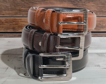 Custom Leather Belt with Message, Personalized Belt for Husband, Father's Day Leather Belt, Leather Belt for Him, Monogrammed Leather Belt