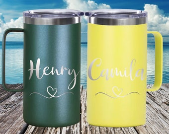 24oz Travel Mug, Stainless Double Wall, Vacuum Insulated Tumbler with Handle, Coffee Mug, Thank you gift for coworker,Employee Gift Tumbler