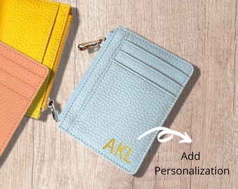 Personalised card coin holder wallet purse,Monogram purse, Women's wallet, personalized thank you gift, Christmas gift