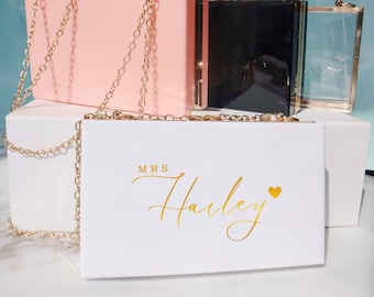 personalized clutch bag