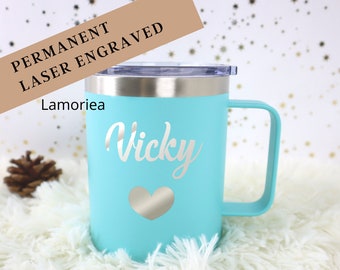 Christmas Personalized Coffee Mugs, Personalized Coffee Cup, Travel Coffee Mug, Stainless Steel Coffee Mug, Coffee Travel Cup