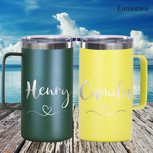 Christmas Gift Personalized Coffee Cup Travel Coffee Mug Insulated  Stainless Steel Cup Reusable Travel Mug Gift for Her Gift for Him 