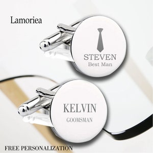 Personalised Engraved Cufflinks, Your Custom Cufflinks,Wedding Cufflinks, Father of the Bride Best Man Groom Cufflinks