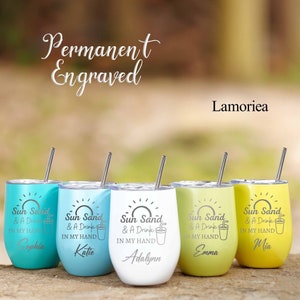 Individueller Weinbecher mit Gravur, Weinbecher mit Deckel, Reisebecher, Individueller Weinbecher, Bachelorette Party Favor, Brautjungfer Vorschlag, Hochzeit
