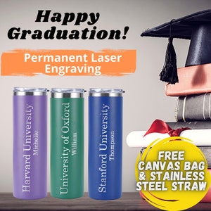 College Graduation, Custom Graduation Skinny Tumbler, Graduation Gift, Tumbler With Lid, Stainless Steel Tumbler, Tumbler With Straw, Class