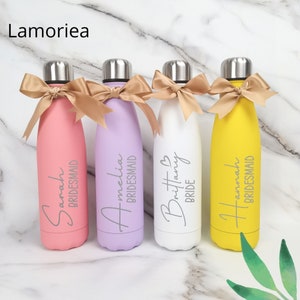 Custom Wedding Gift, Bridesmaid Drinkware, Personalized Water Bottle Vacuum, Engraved Water Bottle, Bridal Party Bottles, Gift For Her