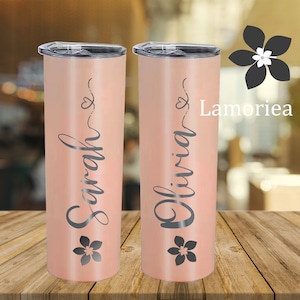 Engraved Personalized Skinny Tumbler, Custom Bridesmaid Skinny Tumbler, Tumbler With Lid,Stainless Steel Tumbler, Tumbler With Straw