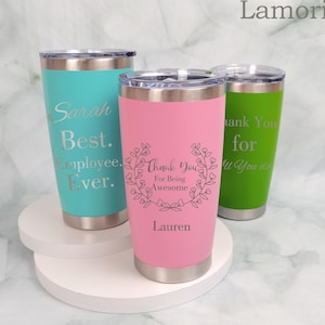 Employee Appreciation Gift Tumbler, Custom Travel Mug, Employee Gift, Coworker Gift, Work Team Gift, Thank you gift, Staff appreciation gift