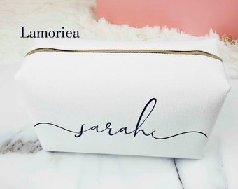 Personalisierte Schminktasche, Monogramm Schminktasche, Hen Night Schminktasche Geschenk, Brautjungfern Geschenk, Weihnachtsgeschenke, Thanksgiving Geschenke