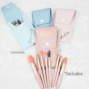 personalize Make up brush set, Bridesmaid Make up Brush, Travel Make Up brush,Christmas Gift, Bridesmaid Proposal