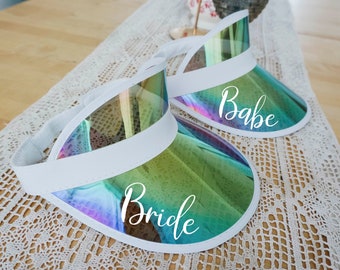 Daszki Holograficzne Wieczór Panieński Panna Młoda Wieczór Panieński Daszki Przeciwsłoneczne Retro Plaża Prezenty Wieczór Panieński Przyjęcie Przy Basenie Upominki Wieczór Panieński