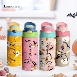 Custom Kids Halloween Bottles, Halloween Kids Cup, Kids Bottle, Halloween Gift, Halloween Tumbler, Toddler Cute Halloween Bottle, Kids Gift