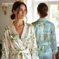 Personalized Floral Robes, Floral Bridesmaid Robes, Girls Weekend, Wedding Party Gift, Gift for Bridesmaid, Women Robe, Gift for her