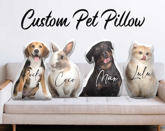 Personalisiertes Haustierkissen mit Namen, Benutzerdefiniertes Haustierkissen-Hundekissen, 3D-Hundekatzen-Fotokissen, Katzenhund-Gedächtnisgeschenke
