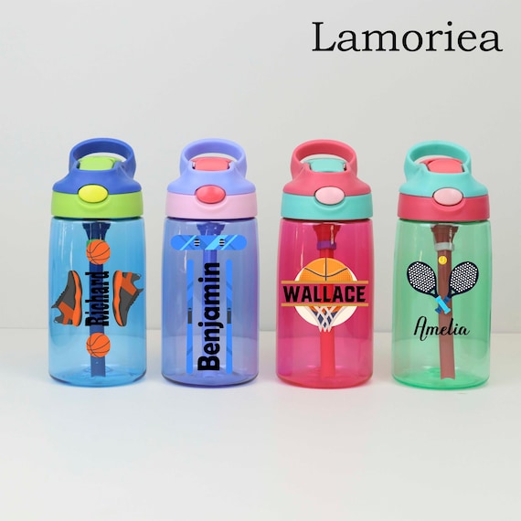 Botella personalizada para niños Rainbow, botella de agua personalizada  para niños de 16 oz, taza para niños Rainbow, regalo de regreso a la  escuela, regalo para niños, favores de fiesta para niños 