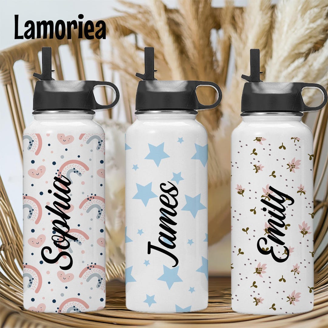 Personalized Kids Water Bottle, Back to School Gifts, Name Water Bottle ...