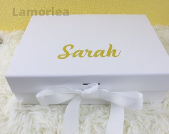 Brautjungfern Geschenkbox, Personalisierte Geschenkbox, Hochzeitsgeschenkbox, personalisierte Hochzeitstags-Andenkenboxen. Danke Brautjungfern gefallen,