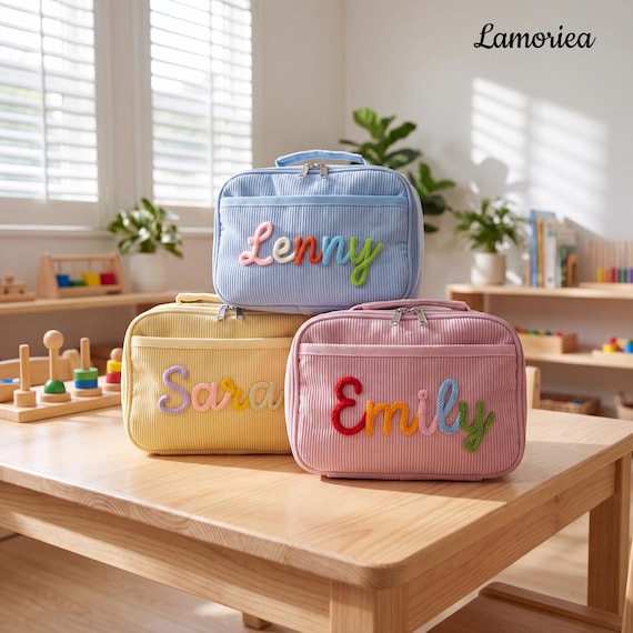 Personalized Kids Lunch Bag, Gifts for kids, Lunch Box Bag, Eco-friendly Bag, Back-to-school Bag, Gift for Girls, Gift for Son, Gift for Boy
