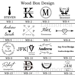 Gemelli personalizzati per il ruolo di matrimonio in legno, Gemelli dello sposo, Gemelli per il testimone, Gemelli per il ruolo della festa, Gemelli incisi in legno immagine 8