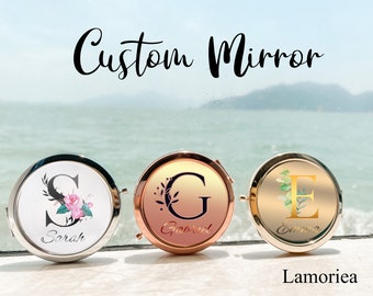 Custom Mirror, Bridesmaid Mirror, Wedding Mirror, Bridesmaid Gifts, Bride Gifts, Hen Party Gifts, Bachelorette Party Mirror, Initial Mirror