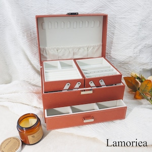 Opberger sieradendoos voor dames, meisjes, grote opberger voor sieraden met lade, opberger voor dames sieraden, kerstcadeaus