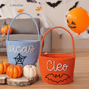 Handgefertigter Halloween-Korb, personalisierter Baby-Korb, Baby-Geschenk-Korb, Baby-Geschenk, Halloween-Geschenke, Aufbewahrungskorb, Kindergeschenk, Boo-Korb