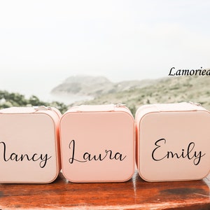 Personalize jewelry box, Travel Jewelry Case, Custom Jewelry Boxes, Bridesmaid Jewelry Box, Custom Name Jewelry box