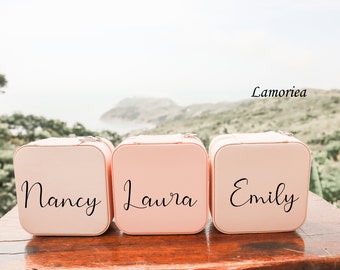 Personalised Jewellery box, Travel Case For Jewellery,Bridesmaid Proposal, Travel Jewellery Box,custom jewelry box,Valentine gift for her