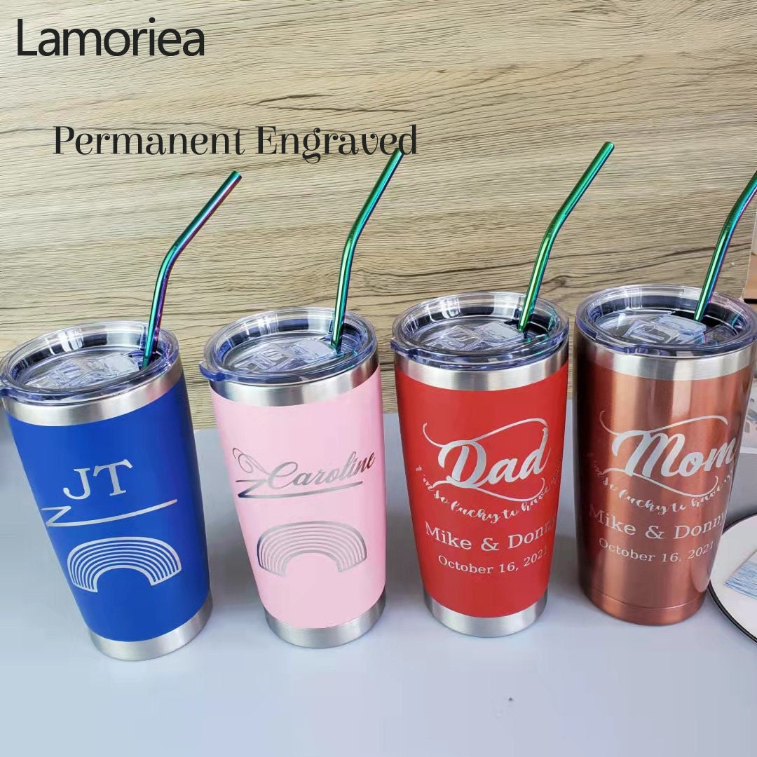 Monogram Tumbler Christmas Gift, Personalized Travel Mug, Custom Travel