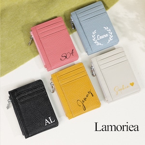 Personalised Gifts, Card coin holder wallet purse, Monogram purse, Women's wallet, personalized thank you gift, Christmas gift