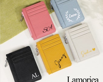 Regalos personalizados, Monedero portamonedas de tarjeta, Monedero Monogram, Monedero de mujer, regalo de agradecimiento personalizado, regalo de Navidad