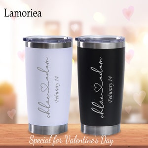Valentine&#39;s day Gift, Personalized 20 OZ Tumbler, Custom Travel Mug, Engraved Tumbler,Insulated Tumbler, Monogram Tumbler, Customized