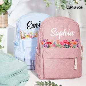 Sac à dos personnalisé pour tout-petit, sac à dos d'école, sac à dos mignon, sac à dos de garderie, sac à dos pour fille, sac à imprimé floral, cadeaux pour fille d'honneur
