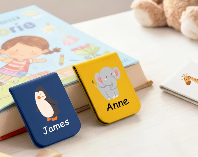 Personalized Kids Bookmarks, Animal Bookmarks, Magnetic Paper Clips, Bookmarks for Kids, Unique Rainbow Bookmarks, Back to School Gifts