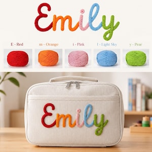 Borsa pranzo personalizzata per bambini, porta pranzo con nome personalizzato, borsa pranzo ricamata, borsa pranzo per bambini piccoli, regalo per il ritorno a scuola, borsa pranzo termica per bambini immagine 11
