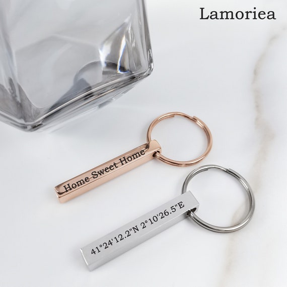 Mens personalized best sale keychain
