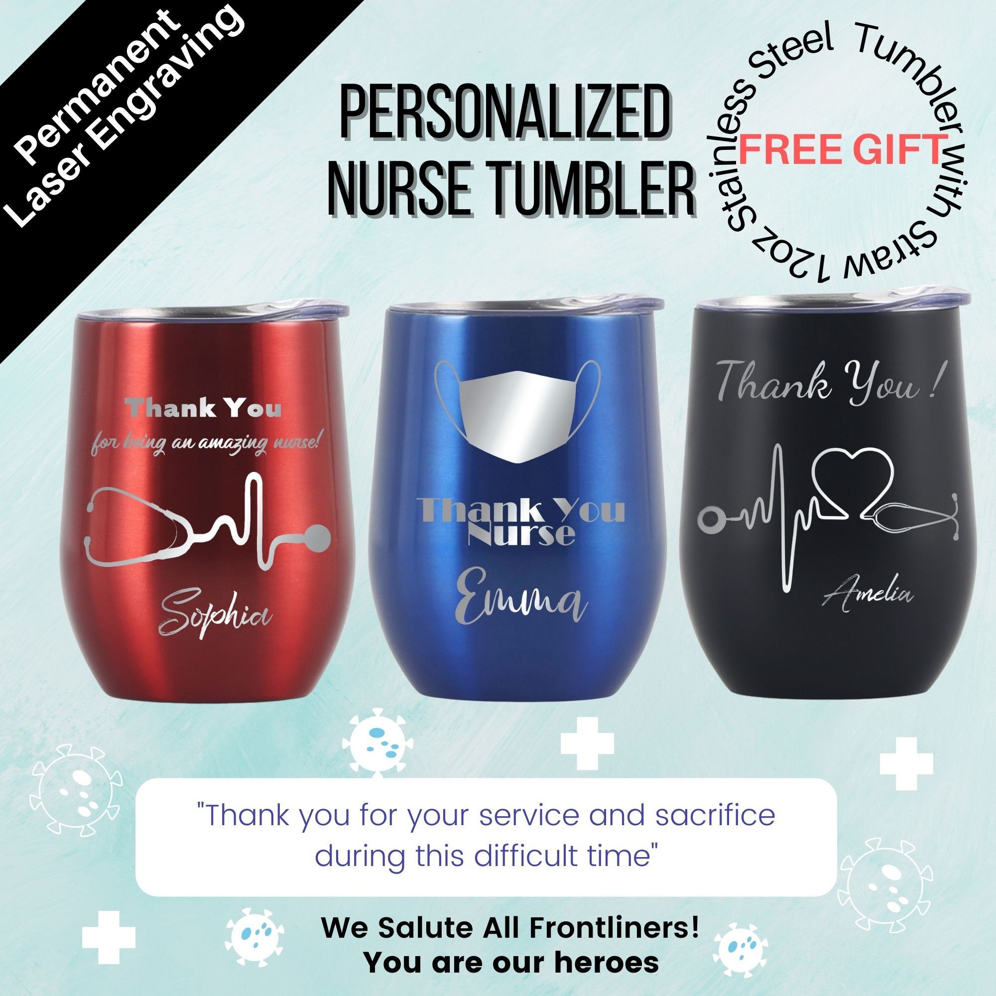 Gift For DoctorsInsulated Cup Custom Nursing GlassesTumbler Etsy