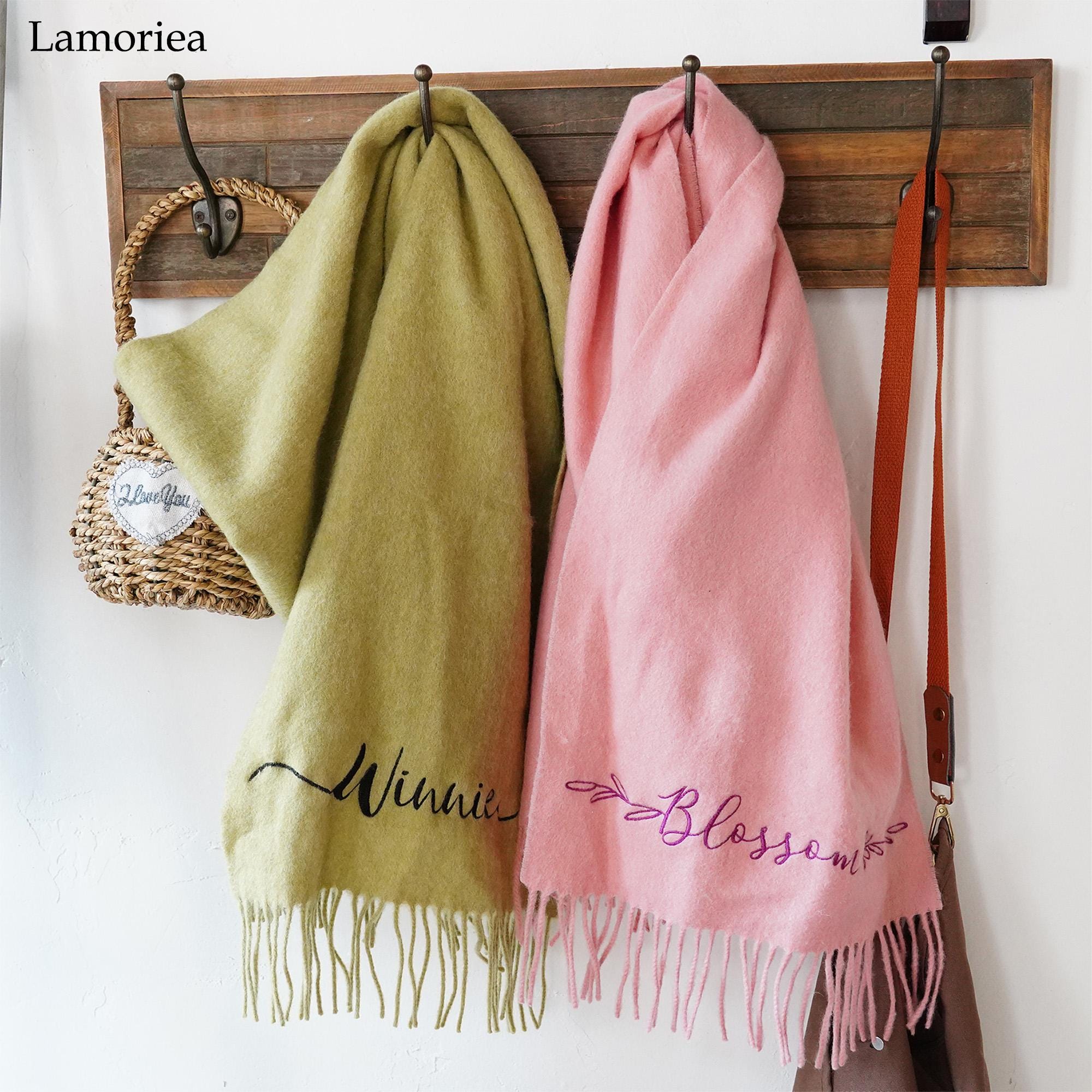 Initial Scarf Custom Embroidered Scarf, Personalized Winter Scarf, Monogrammed ...